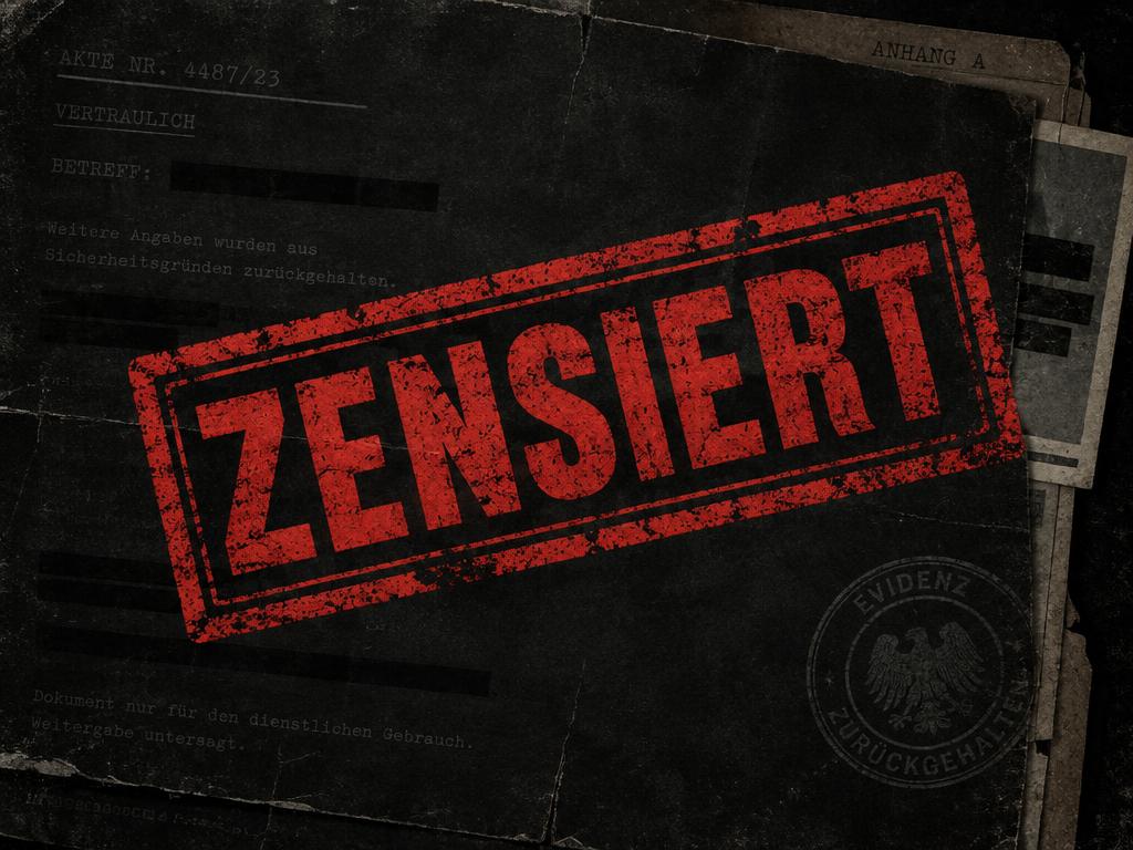 Zensiert – Beweismaterial zurückgehalten